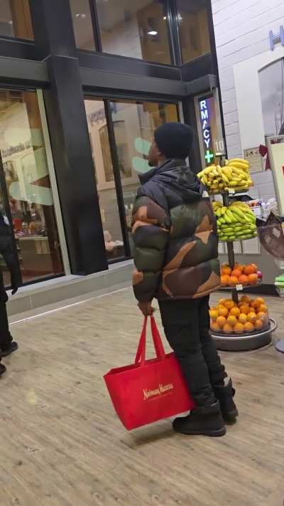 Security guards gangster side comes out at work