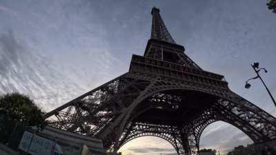Eiffel Tower Sunset on July 2, 2024 (Gopro Hero12 Black) - Lights start coming on at 1:00