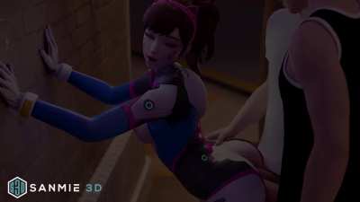 D.va loves being stretched in public 
