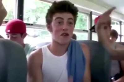 Young Mac Miller freestyling on a school bus