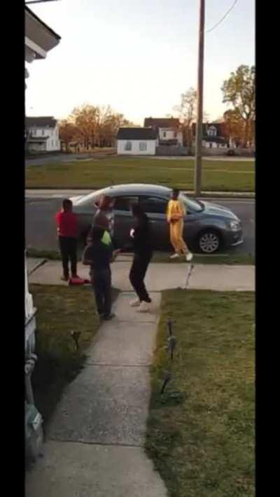 Bully and his friends try to steal a girl's hoverboard