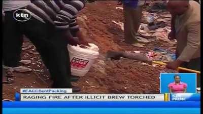 WCGW trying to get rid of alcohol using fire