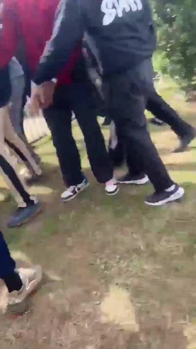 Cam breaking up a fight 