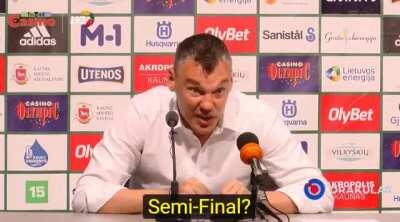 Journalist asks the coach why he let one of his players attend the birth of his child, while they're in the middle of the playoffs