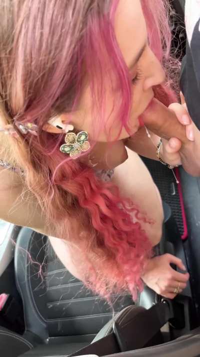 I moan just from the way his cock feels in my mouth