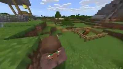 Minecraft but the villager sounds are replaced with hentai