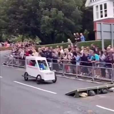 WCGW Doing stunts on a soapbox car