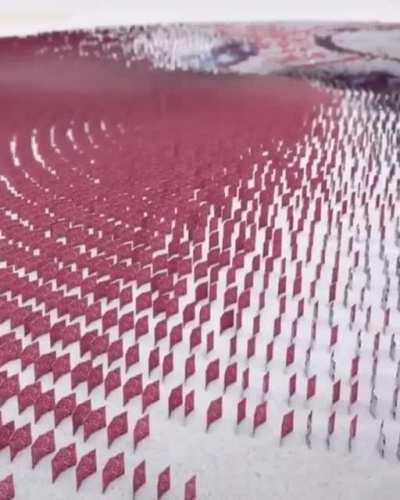 Giant art for his girlfriend, I know it sounds unbelievable l but he painted every card