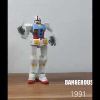 I found something interesting. Gundam dancing to Michael Jackson songs (Stop motion animation)