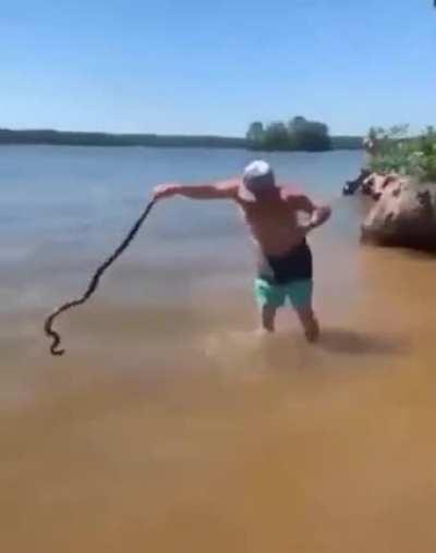 of all the places to throw it, he throws it at you.