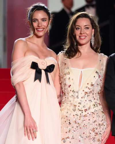Margaret Qualley and Audrey Plaza at the Cannes 2025