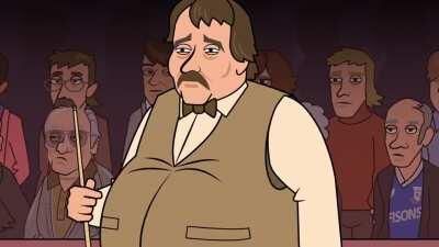 Dennis Taylor on Bill Werbeniuk