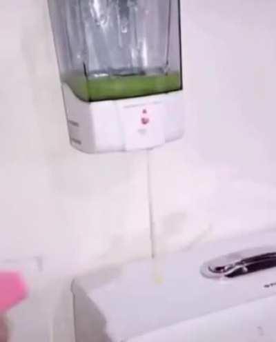 Soap dispenser won’t stop spouting out soap