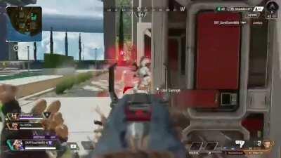 More examples of Caustic's gas being laughable. Complete visibility and no damage, but he's in a good place, according to the devs.