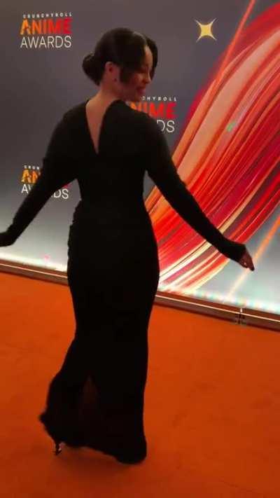 Rae's dress at the Anime Awards