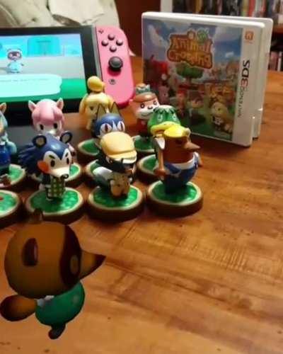 Tom Nook is in the groove 🦝