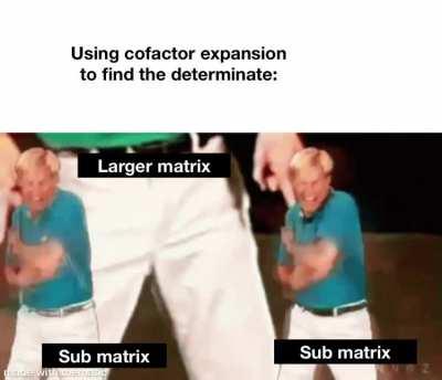 It is a recursive process for determinates