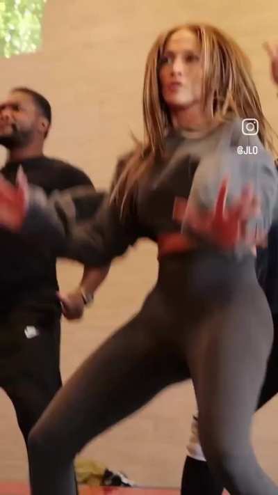 Jennifer training for her performance