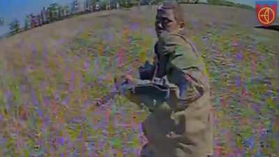 African mercenary fighting for Russia tried to outrun Ukrainian FPV drone in the Kupiansk direction