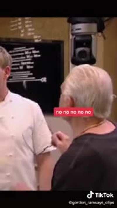 Gordon Ramsey being a hero for this poor waitress.
