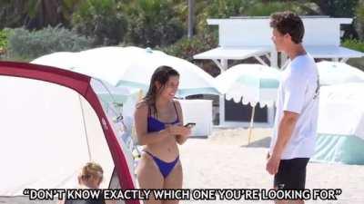 Asking for directions at the beach