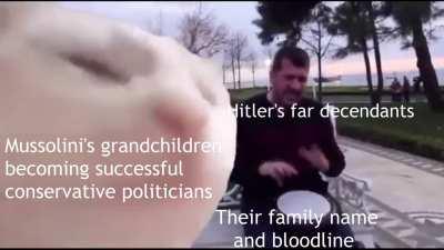 His granddaughter didn't manage to stay in the European parliament tho.