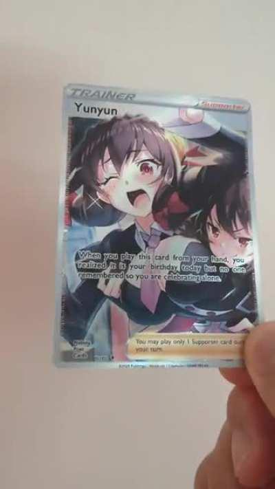 I’ve made some Konosuba cards (my IG @midnitepoet_) and this us my fav.