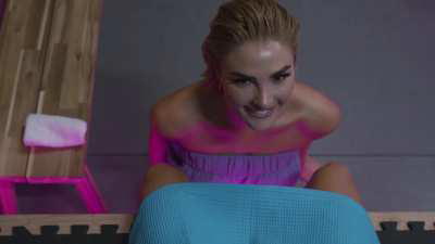 Besties' sauna day turns into a steamy threesome