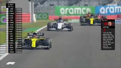 Vettel complaining about strategy