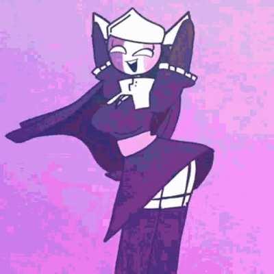 What is she dancing to?