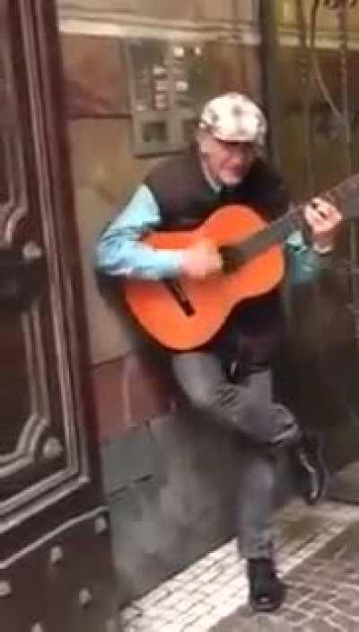 Well, a pretty talented street musician