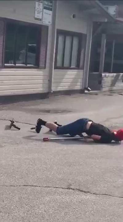 Scooter off the roof.