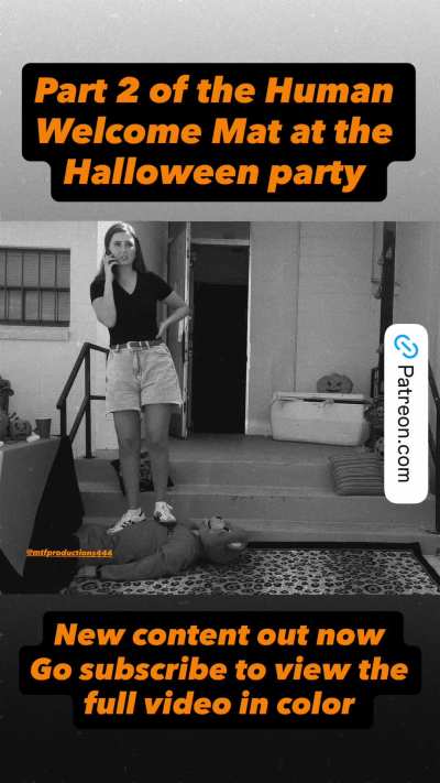 Human Rug at the Halloween Party