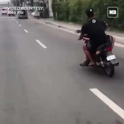 Motorcycle thief in Manila