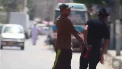 What could go wrong if I air horn prank an angry desi