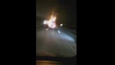 !!!NSFW, GORE!!! Saxony driver lost his head after a car accident on the German highway 