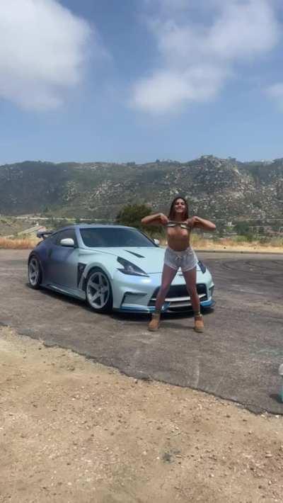 Quick flash in front of the car! [gif]