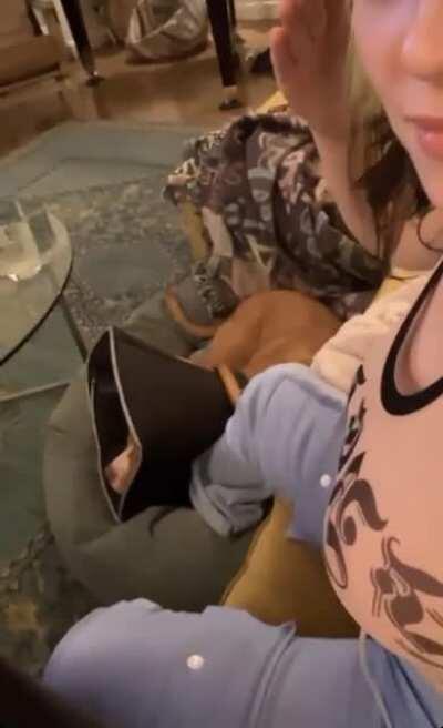 Billie Eilish slapping her tits