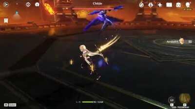 What 500+ hours of Traveler looks like - Childe AR50 without dodging & sprinting