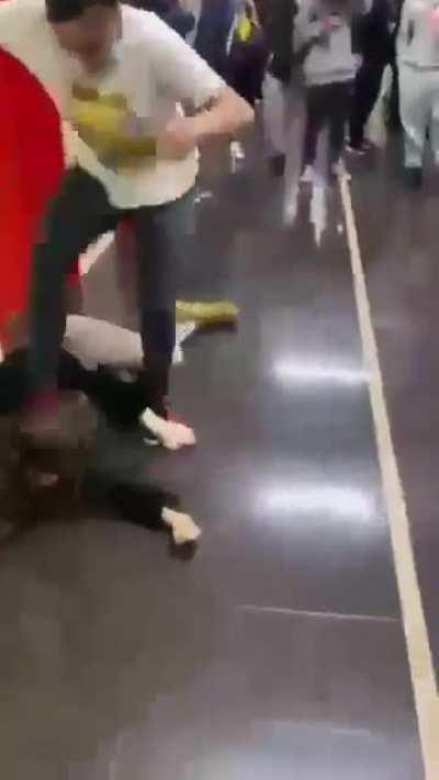 Violent attack took place at my brother's highschool. A young lady got sucker punched, head smashed into tile walls twice and then head stomped until victim lost bladder control.