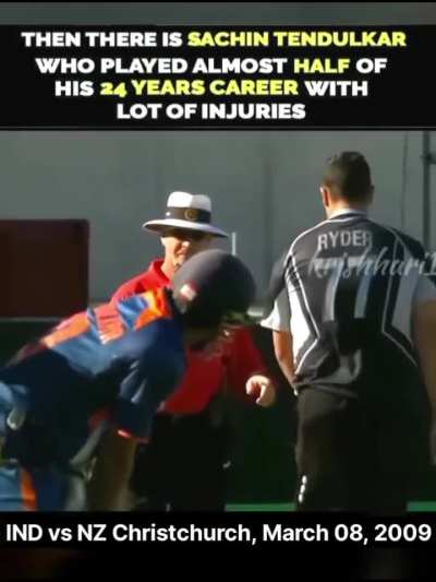 Sachin Tendulkar retired hurt at the score of 163 runs due to pain in his ribs. In this brilliant innings of 163 runs, Sachin hit 16 fours and five sixes.