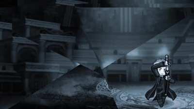 Judgement Cut End reanimated in the FEH chibi artstyle