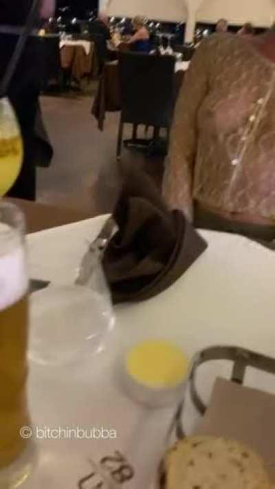 Sheer and braless on our dinner date