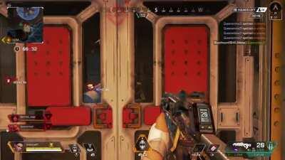 *skip to 12s* trim didn't work. My downed teammate opens the door at the perfect time to grant my foot access to bloodhounds face