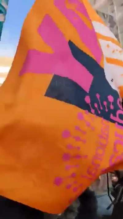 Over 300,000 teachers are on strike in the UK for better pay and conditions. A recent study found that 58 percent of teachers in the UK were using their own money to feed hungry children in school. So all power to the teachers. London teachers bringing th