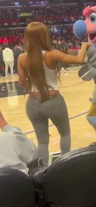 thong slip at a basketball game last year