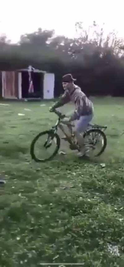 firefucker fucks with fire on bike