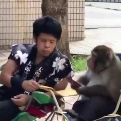 A secret conversation.