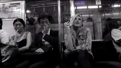 Kesha singing in a Tokyo subway…