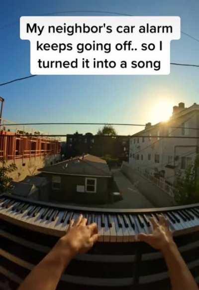 Car alarm turned into majestic art.